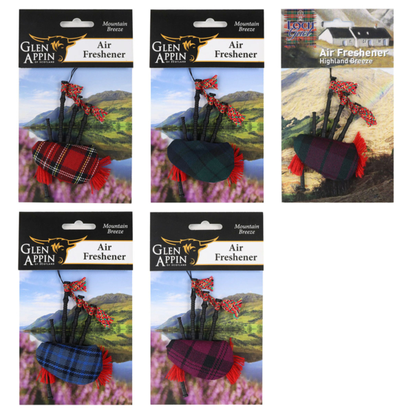 STAF6 Bagpipe Air Fresheners - 5 Tartans to Choose From